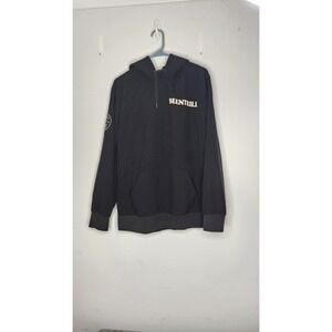 # # BEENTRILL Pullover Mesh‎ Hoodie Black White Patch Logo Gasmask Medium